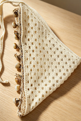 Fashion Shell Starfish Knitted Hollow Headscarf