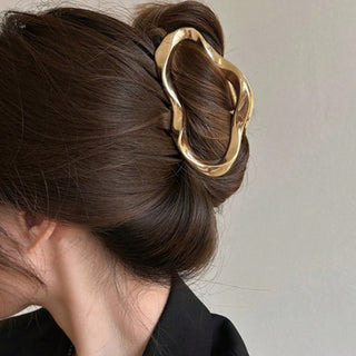 Fashion Solid Color Cloud Metal Hair Clip