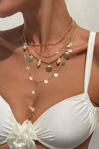 Fashion Seashells Conches Layered Necklace