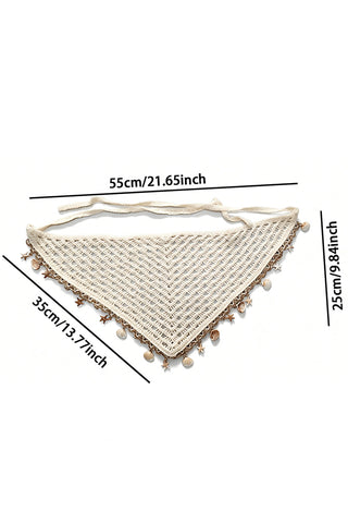 Fashion Shell Starfish Knitted Hollow Headscarf