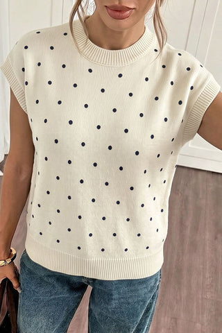 Fashion Polka Dot Casual Knit Sweater