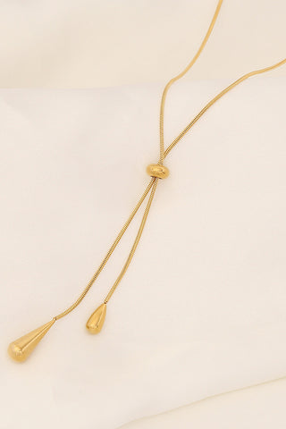Fashion Water Drop Pendant Long Chain Necklace