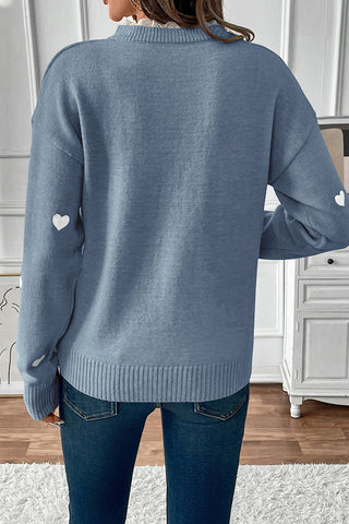 Cute Heart Print Lace Patchwork Tops