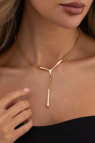 Fashion Minimalist Y-shaped Pendant Necklace