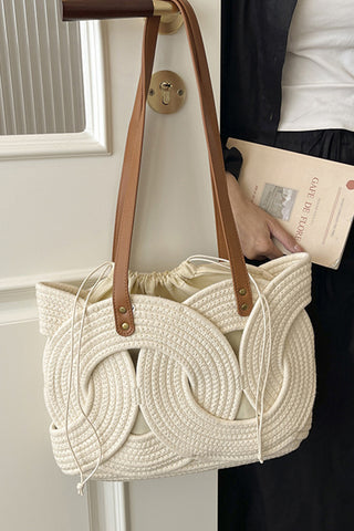 Resort Style Color Block Casual Weave Bag