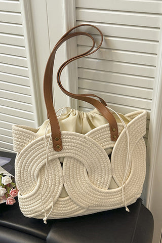 Resort Style Color Block Casual Weave Bag