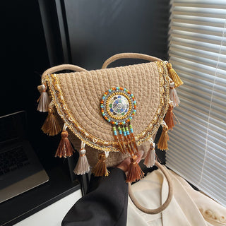 Bohemian Tassel Ethnic Style Woven Bag