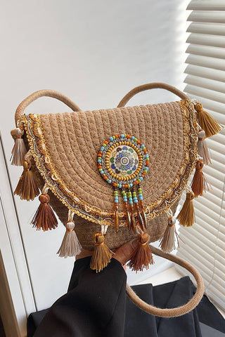 Bohemian Tassel Ethnic Style Woven Bag