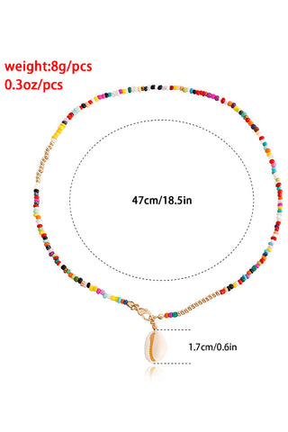 Double Layer  Colorful Pearl Shell Necklace
