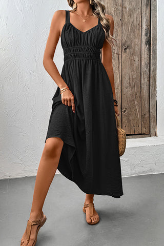 beachsissi V Neck Solid Color Casual Dress