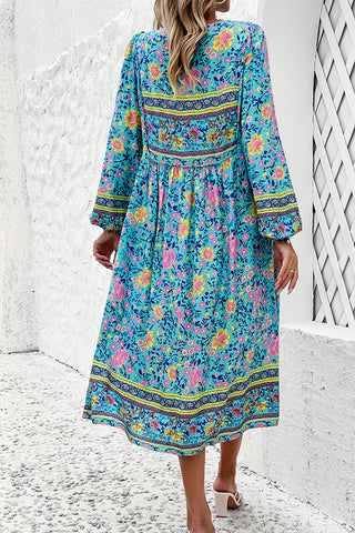 Bohemia Print Holiday Style Midi Dress