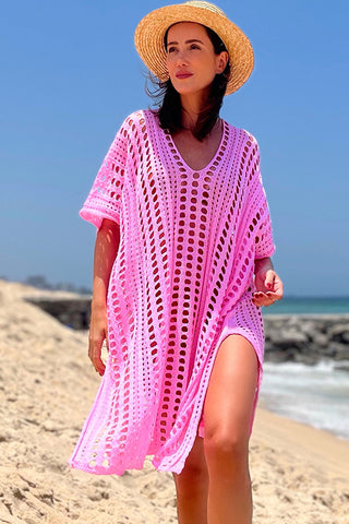 Knitted Hollow Design Swimsuits Cover Up