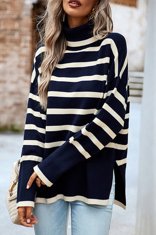 Striped Long Sleeve Casual Jumper