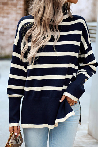 Striped Long Sleeve Casual Jumper