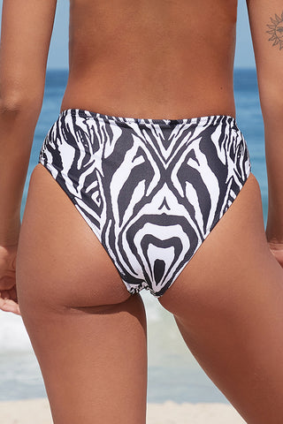 Zebra Print Mid Waist Swimpanty